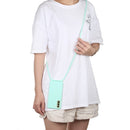 For Samsung Galaxy S21 FE Candy Colors TPU Protective Case with Lanyard(Mint Green)