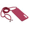 For Samsung Galaxy S21 FE Candy Colors TPU Protective Case with Lanyard(Red)