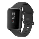 22mm For Amazfit GTS 2e Butterfly Buckle Silicone Watch Band(Black)