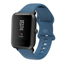 22mm For Amazfit GTS 2e Butterfly Buckle Silicone Watch Band(Midnight Blue)