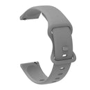 20mm For Garmin Venu / Samsung Galaxy Watch Active 2 Universal Inner Back Buckle Perforation Silicone Watch Band(Grey)