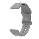 20mm For Garmin Venu / Samsung Galaxy Watch Active 2 Universal Inner Back Buckle Perforation Silicone Watch Band(Grey)