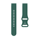 20mm For Garmin Venu / Samsung Galaxy Watch Active 2 Universal Inner Back Buckle Perforation Silicone Watch Band(Army Green)
