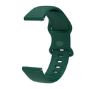 20mm For Garmin Venu / Samsung Galaxy Watch Active 2 Universal Inner Back Buckle Perforation Silicone Watch Band(Army Green)