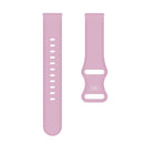 20mm For Garmin Venu / Samsung Galaxy Watch Active 2 Universal Inner Back Buckle Perforation Silicone Watch Band(Light Purple)