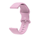 20mm For Garmin Venu / Samsung Galaxy Watch Active 2 Universal Inner Back Buckle Perforation Silicone Watch Band(Light Purple)