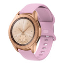 20mm For Garmin Venu / Samsung Galaxy Watch Active 2 Universal Inner Back Buckle Perforation Silicone Watch Band(Light Purple)