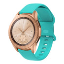 20mm For Garmin Venu / Samsung Galaxy Watch Active 2 Universal Inner Back Buckle Perforation Silicone Watch Band(Mint Green)