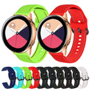 20mm For Samsung Galaxy Watch Active 2 Two-color Stitching Silicone Watch Band(Black+White Line)