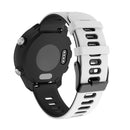 20mm For Garmin Vivoactive 3 / Venu Universal Two-color Silicone Watch Band(White Black)