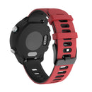 20mm For Garmin Vivoactive 3 / Venu Universal Two-color Silicone Watch Band(Red Black)