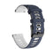 20mm For Garmin Vivoactive 3 / Venu Universal Two-color Silicone Watch Band(Blue White)