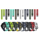 20mm For Garmin Vivoactive 3 / Venu Universal Two-color Silicone Watch Band(Green Blue)