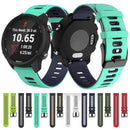 20mm For Garmin Vivoactive 3 / Venu Universal Two-color Silicone Watch Band(Army Green Black)