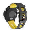 22mm For Garmin Vivoactive 4 / Venu 2 Universal Two-color Silicone Watch Band(Black Yellow)
