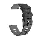 22mm For Garmin Vivoactive 4 / Venu 2 Universal Two-color Silicone Watch Band(Black Grey)