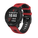 22mm For Garmin Vivoactive 4 / Venu 2 Universal Two-color Silicone Watch Band(Red Black)