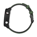 22mm For Garmin Vivoactive 4 / Venu 2 Universal Two-color Silicone Watch Band(Army Green Black)