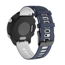 22mm For Garmin Vivoactive 4 / Venu 2 Universal Two-color Silicone Watch Band(Blue White)