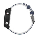 22mm For Garmin Vivoactive 4 / Venu 2 Universal Two-color Silicone Watch Band(Blue White)