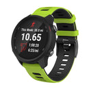 22mm For Garmin Vivoactive 4 / Venu 2 Universal Two-color Silicone Watch Band(Green Black)