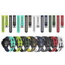 22mm For Garmin Vivoactive 4 / Venu 2 Universal Two-color Silicone Watch Band(Green Black)