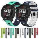 22mm For Garmin Vivoactive 4 / Venu 2 Universal Two-color Silicone Watch Band(Red Black)