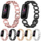 For Fitbit Luxe Special Edition Metal Bracelet Watch Band(Champagne Gold)