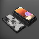 For Samsung Galaxy A32 4G Space PC + TPU Ring Holder Protective Case(Silver)