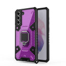 For Samsung Galaxy S21 FE Space PC + TPU Ring Holder Protective Case(Purple)