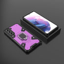 For Samsung Galaxy S21 FE Space PC + TPU Ring Holder Protective Case(Purple)