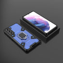 For Samsung Galaxy S21 FE Space PC + TPU Ring Holder Protective Case(Blue)