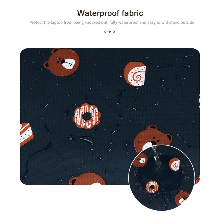 ST01DZ Lightweight Canvas Printed Laptop Bag, Size:14.1-15.4 inch(Red)