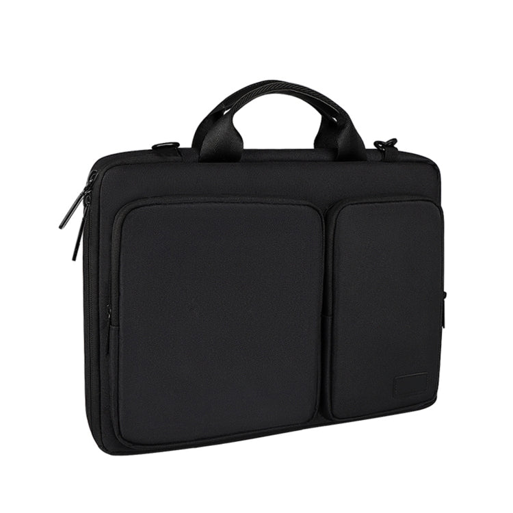ST11 Polyester Thickened Laptop Bag with Detachable Shoulder Strap, Size:15.6 inch(Black)