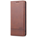 For Huawei P50 Pro AZNS Magnetic Calf Texture Horizontal Flip Leather Case with Card Slots & Holder & Wallet(Dark Brown)