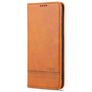 For Huawei P50 Pro AZNS Magnetic Calf Texture Horizontal Flip Leather Case with Card Slots & Holder & Wallet(Light Brown)