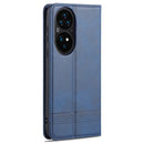 For Huawei P50 Pro AZNS Magnetic Calf Texture Horizontal Flip Leather Case with Card Slots & Holder & Wallet(Dark Blue)