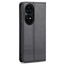 For Huawei P50 Pro AZNS Magnetic Calf Texture Horizontal Flip Leather Case with Card Slots & Holder & Wallet(Black)