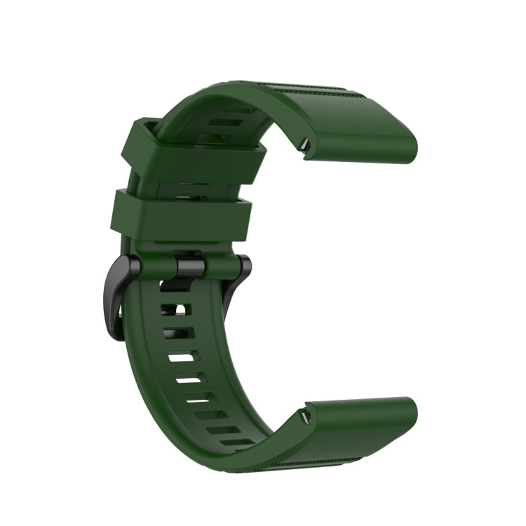 For Garmin Fenix 6 22mm Smart Watch Quick Release Silicon Watch Band(Army Green)