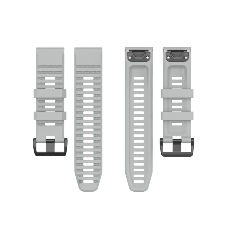 For Garmin Fenix 6 22mm Smart Watch Quick Release Silicon Watch Band(Grey)