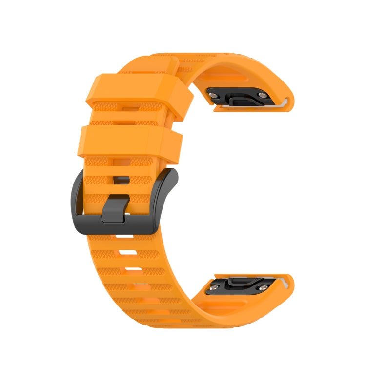 For Garmin Fenix 6 22mm Smart Watch Quick Release Silicon Watch Band(Yellow)