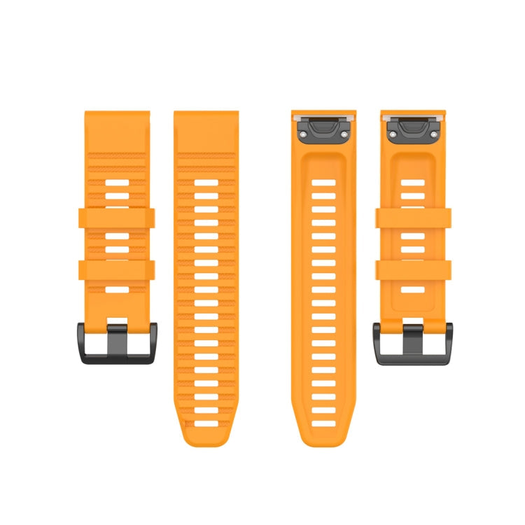 For Garmin Fenix 6 22mm Smart Watch Quick Release Silicon Watch Band(Yellow)