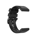 For Garmin Fenix 6 22mm Smart Watch Quick Release Silicon Watch Band(Black)