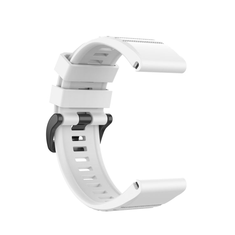 For Garmin Fenix 6 22mm Smart Watch Quick Release Silicon Watch Band(White)