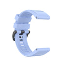 For Garmin Fenix 6 22mm Smart Watch Quick Release Silicon Watch Band(Chrysanthemum Blue)
