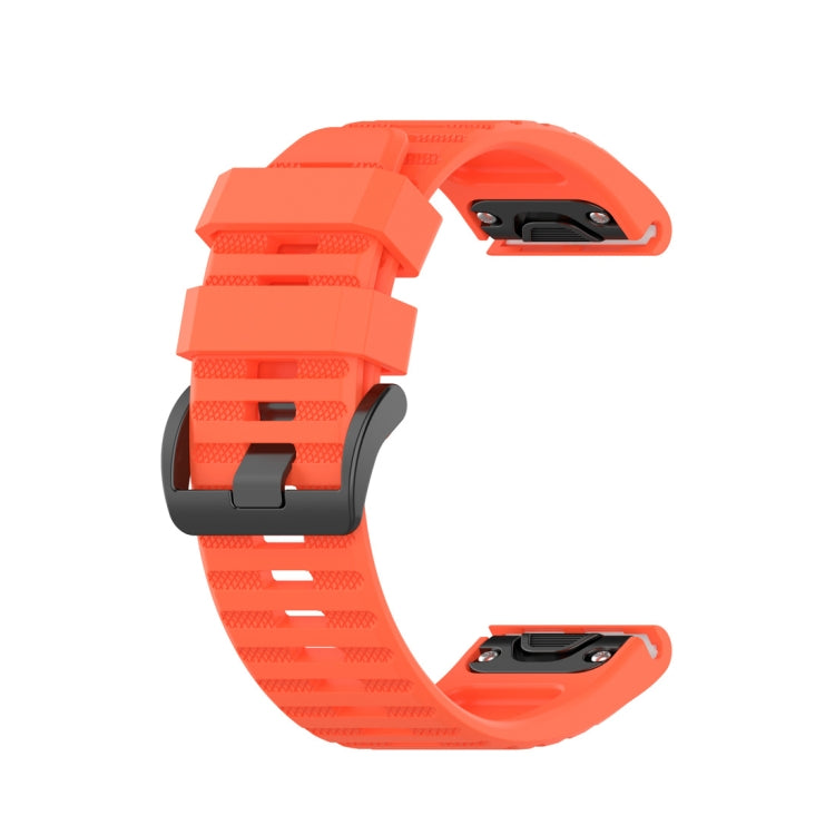For Garmin Fenix 6 22mm Smart Watch Quick Release Silicon Watch Band(Coral Red)