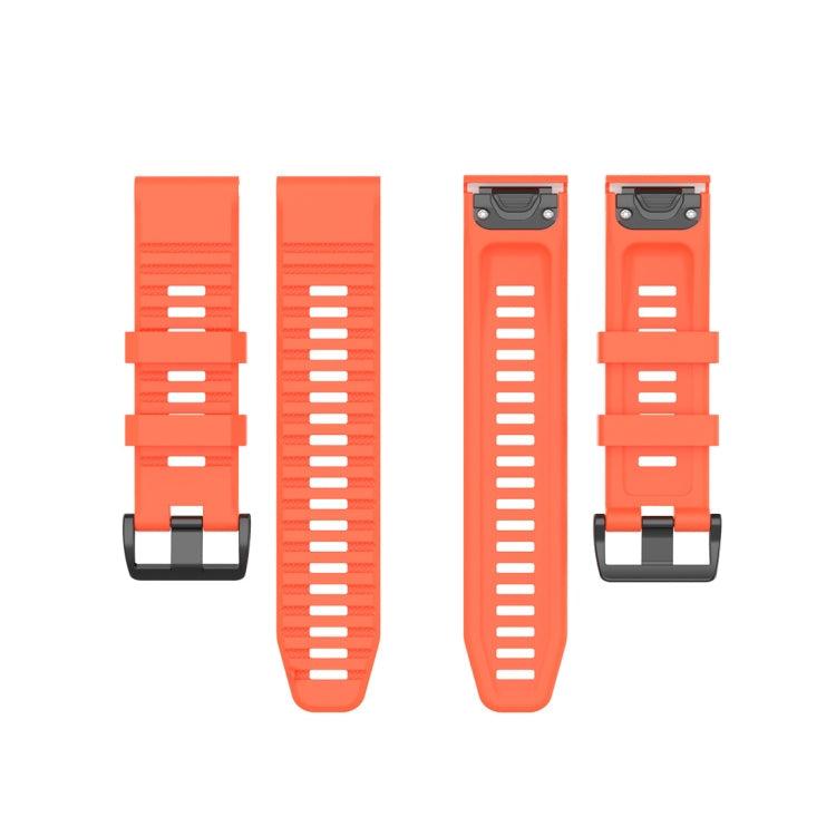 For Garmin Fenix 6 22mm Smart Watch Quick Release Silicon Watch Band(Coral Red)