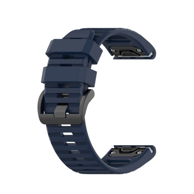 For Garmin Fenix 6 22mm Smart Watch Quick Release Silicon Watch Band(Midnight Blue)
