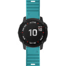 For Garmin Fenix 7X / 6X 26mm Smart Watch Quick Release Silicon Watch Band(Blue-green)