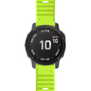 For Garmin Fenix 7X / 6X 26mm Smart Watch Quick Release Silicon Watch Band(Lime Color)